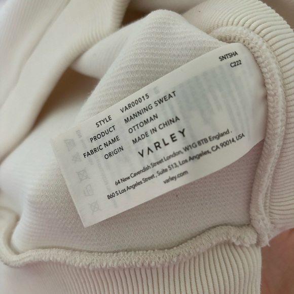 Varley Manning tunic sweatshirt in eggnog - Picture 5 of 6